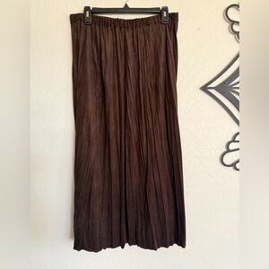 CHICO’S Vegan Suede Sarah Skirt Dark Brown A-Line - Size 2 (Large)